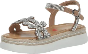 Steve Madden Girls Shoes Girls Adalee Sandal, Rhinestone, 4 Big Kid