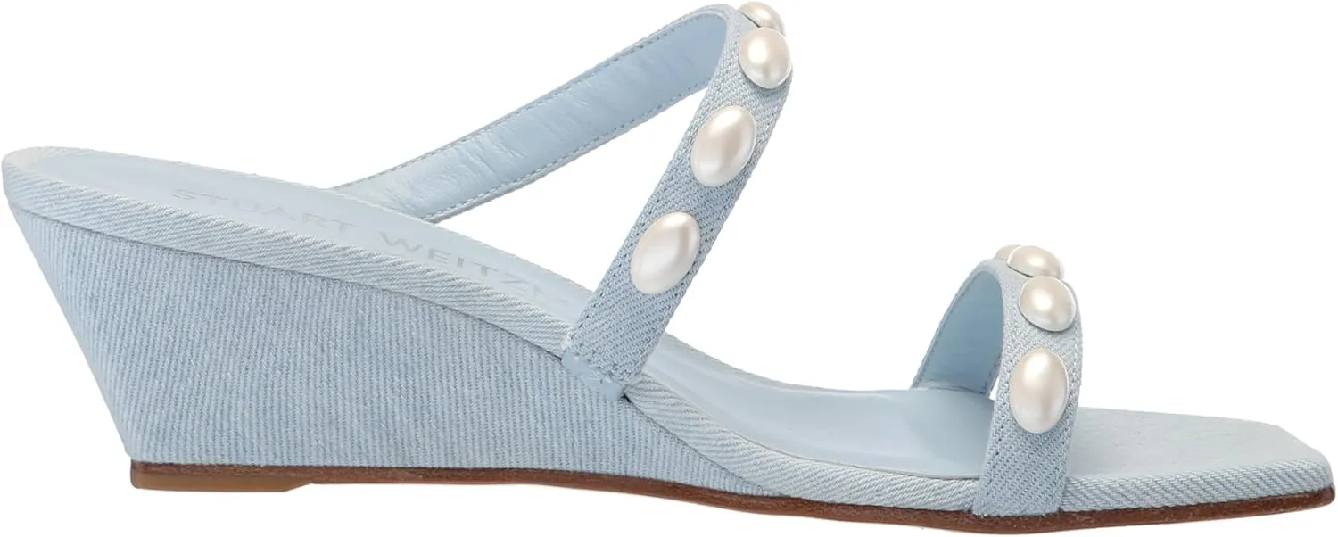 Stuart Weitzman Women's Pearlita 50 Wedge Slide Platform