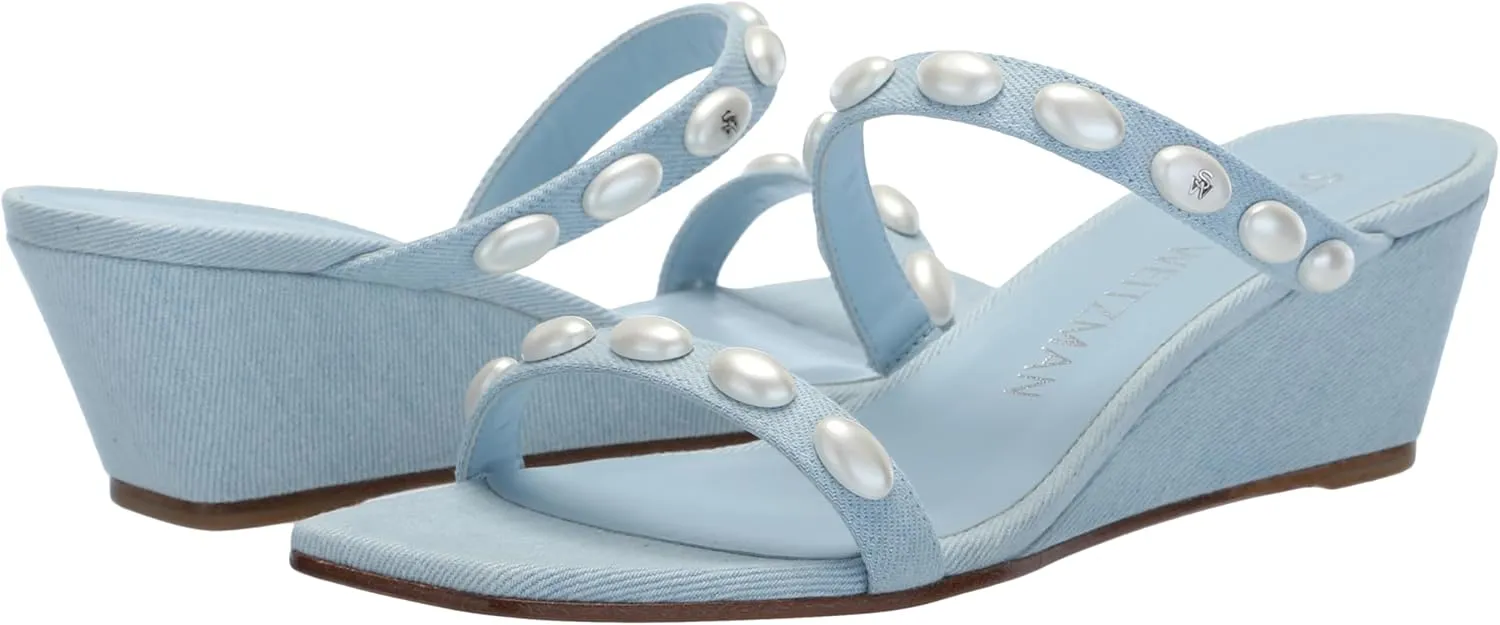 Stuart Weitzman Women's Pearlita 50 Wedge Slide Platform
