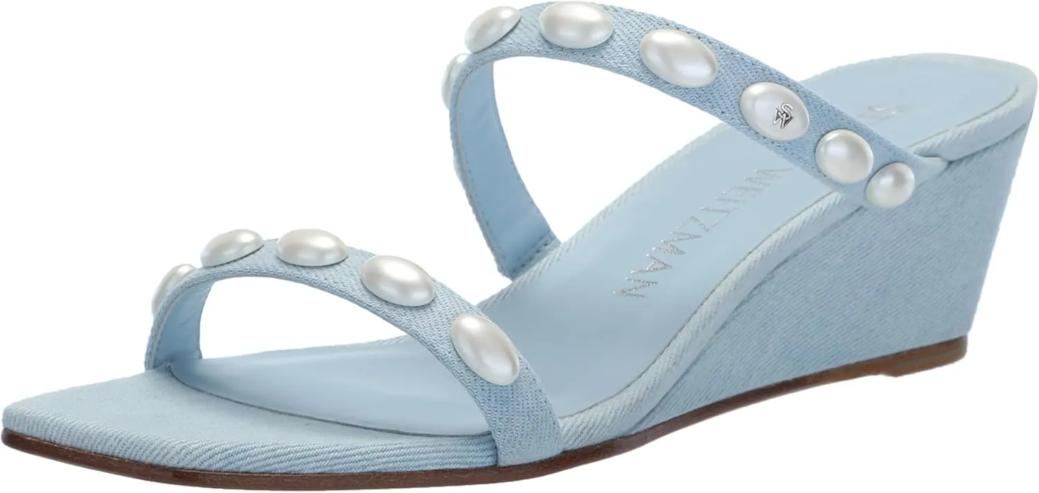 Stuart Weitzman Women's Pearlita 50 Wedge Slide Platform