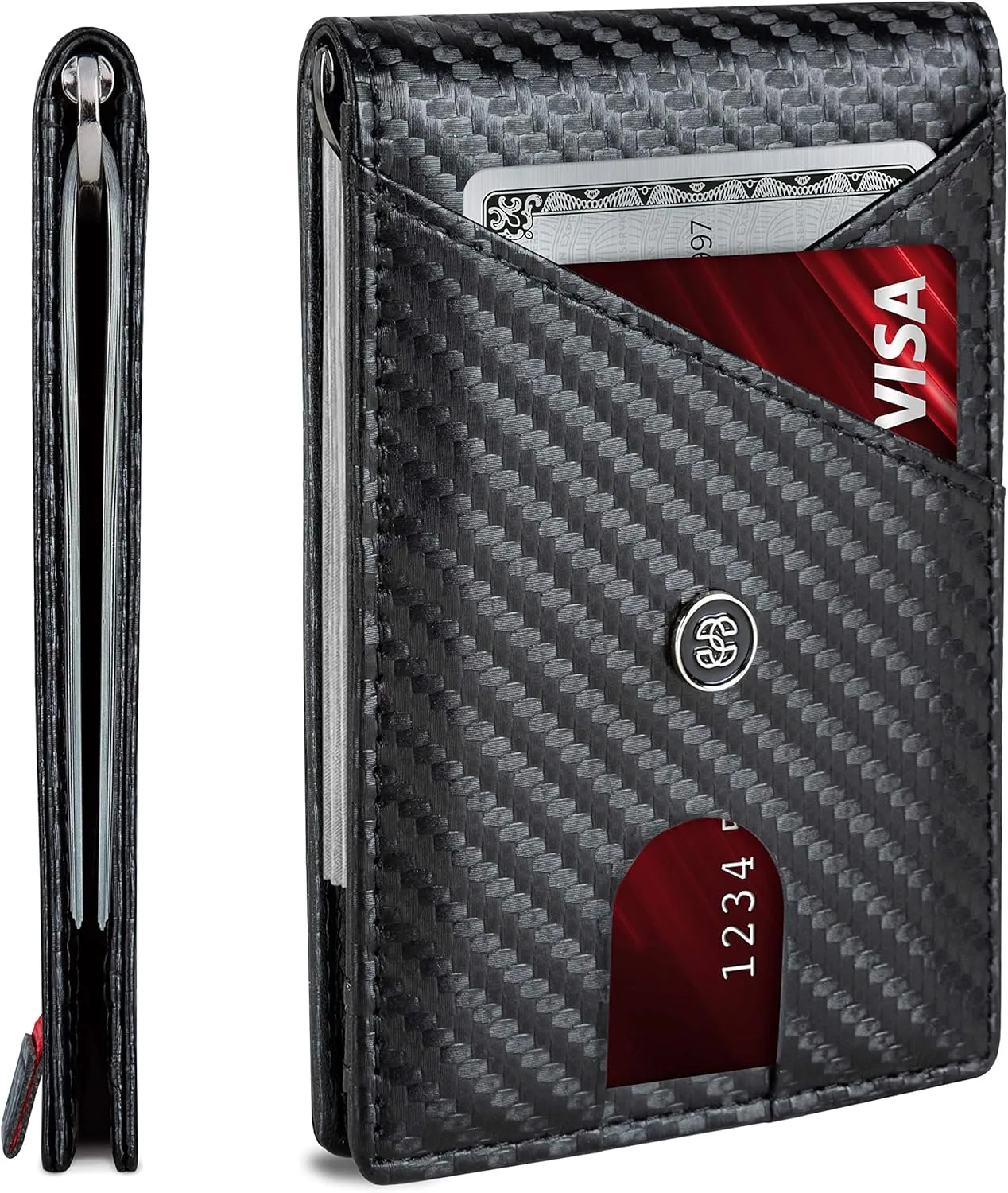 Suavell Slim Wallets for Men. RFID Money Clip Wallet, Slim Wallet, Thin Front Pocket Credit Card Wallet, Minimalist Bifold