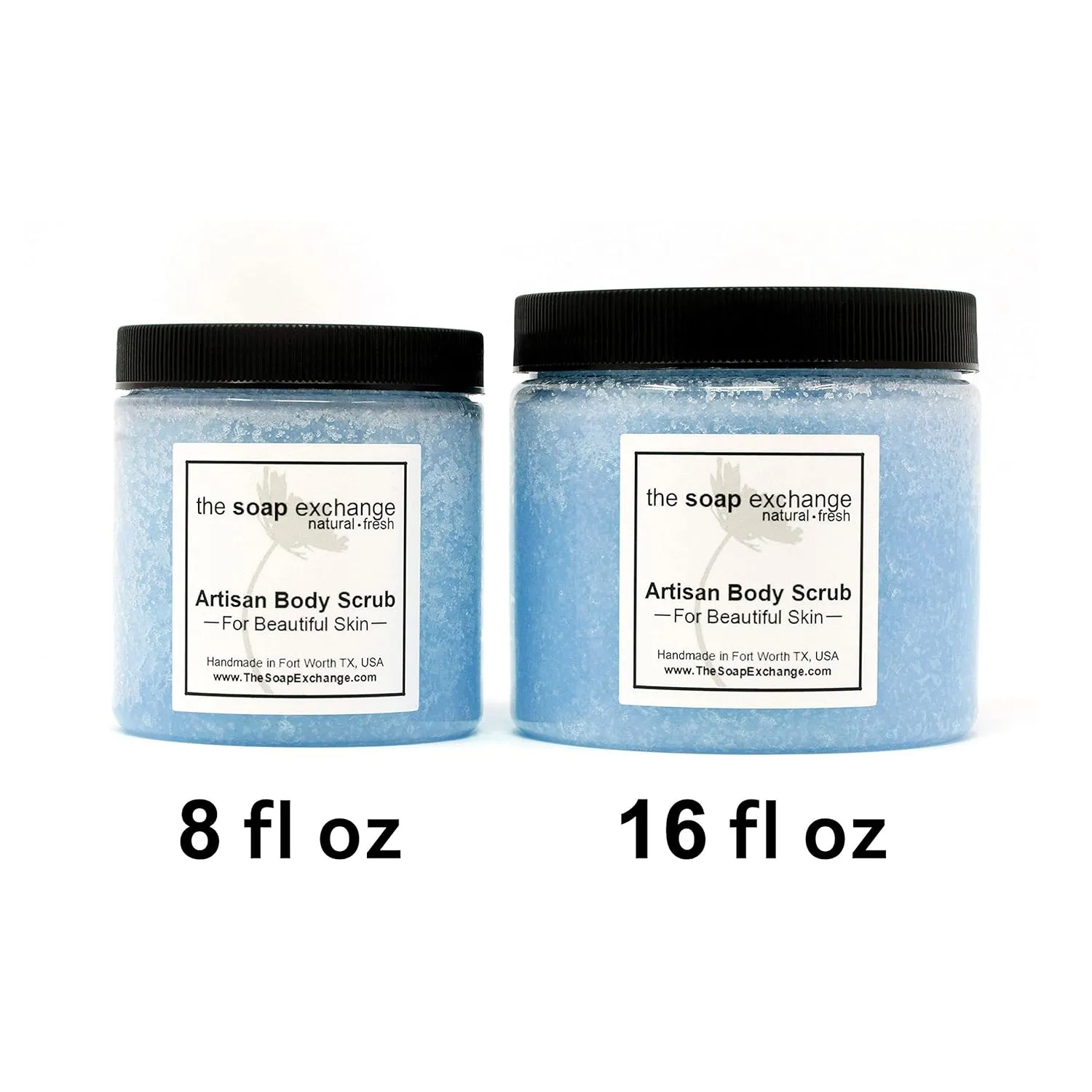 Sugar Body Scrub - Beach Bum Scent - Hand Crafted 8 fl oz / 240 ml Natural Artisan Skin Care, Shea Butter, Exfoliate, Moisturize, & Protect. Made in the USA.