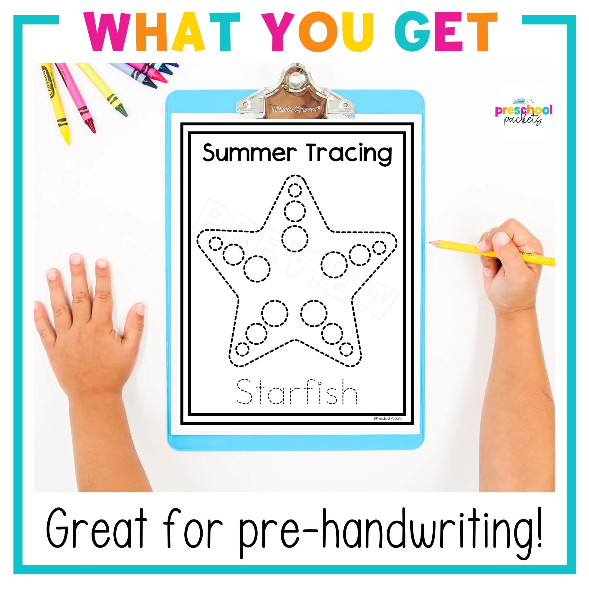 Summer Tracing Worksheets For Preschool, PreK and Kindergarten