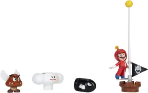 SUPER MARIO Cloud World Diorama Set with 2.5" Propeller Mario Action Figure