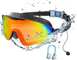 Swim Goggles for Men & Adults – Anti-Fog Full-Coverage Swimming Goggles, 3-Color UV Lens & Detachable