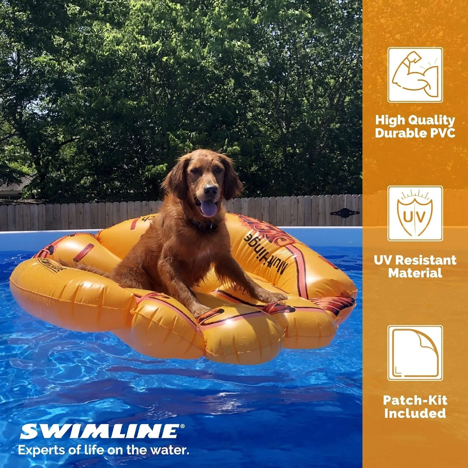 Swimline Inflatable Americana Peace Sign Island Pool Raft