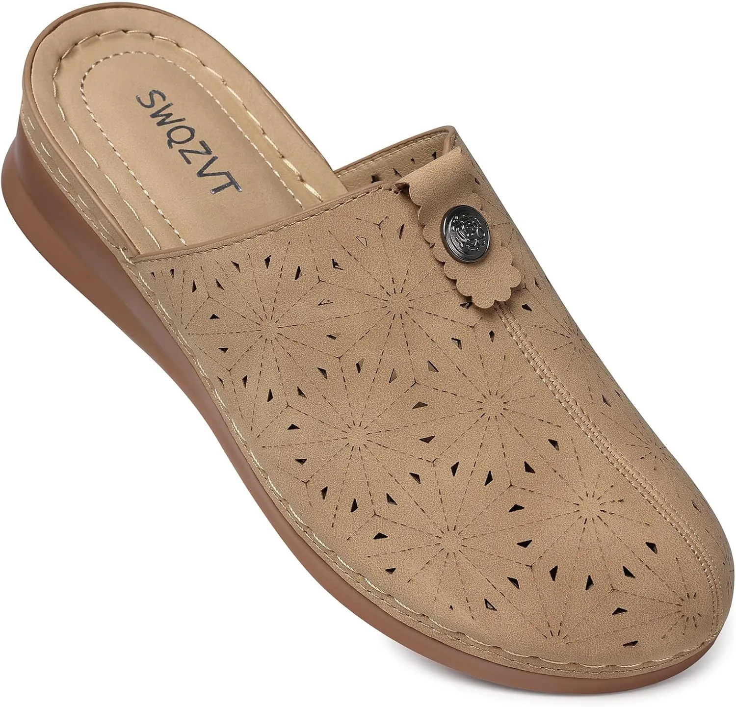 SWQZVT Clogs for Women Mules Slip-On: Closed Toe Clog - Comfortable Dressy Mule