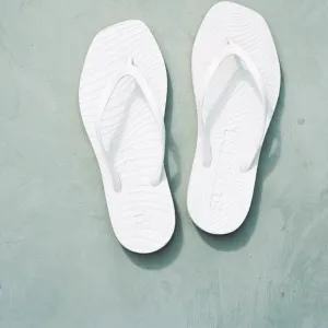 Tapered White Flip Flop