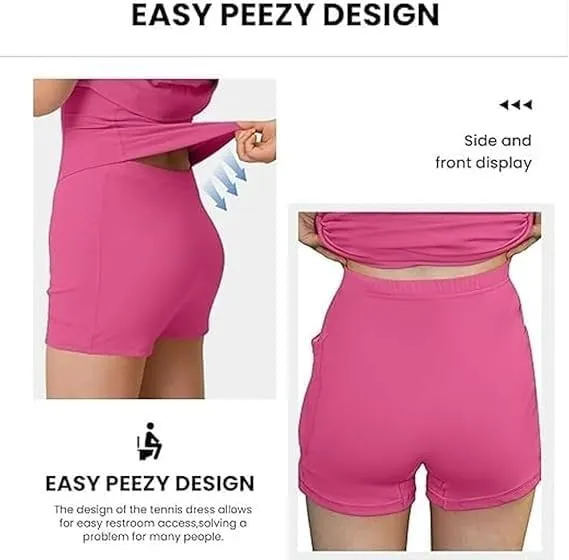 The Ultimate Tummy Control Backless Active Dress -Made for Movement & Easy Bathroom Breaks, Dress with Shorts