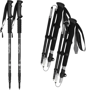 TheFitLife Anti Shock Trekking Poles   Folding Poles Aluminum
