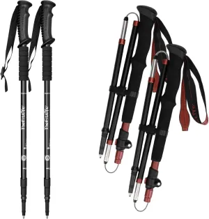 TheFitLife Anti Shock Trekking Poles   Folding Poles Aluminum