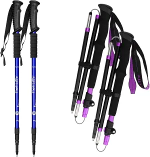 TheFitLife Anti Shock Trekking Poles   Folding Poles Aluminum
