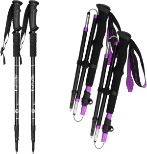 TheFitLife Anti Shock Trekking Poles   Folding Poles Aluminum