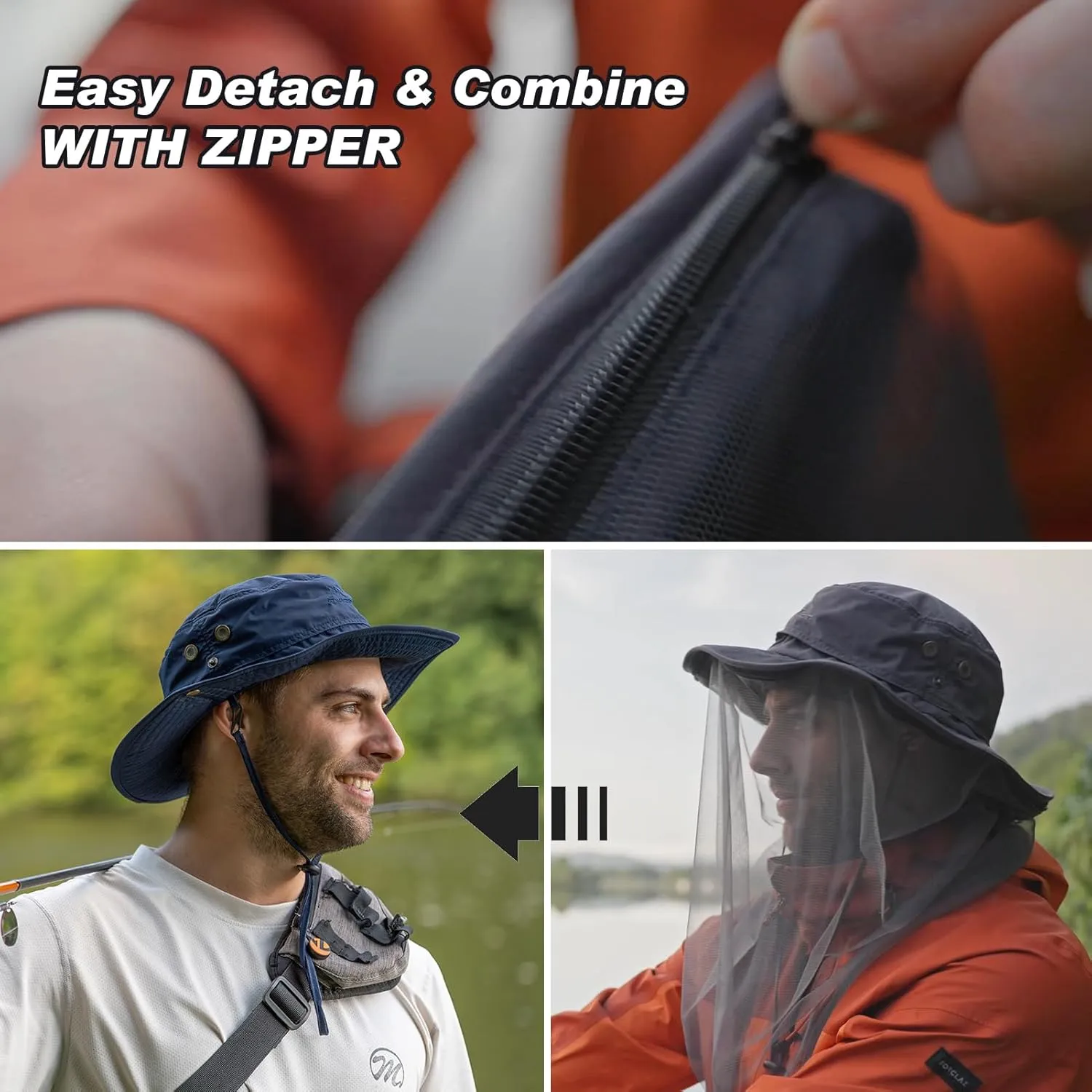 TOP-EX Waterproof Rain XL XXL Large Size Oversized Mens Sun Hats Fishing Bucket Boonie Beach UV Protection Wide Brim