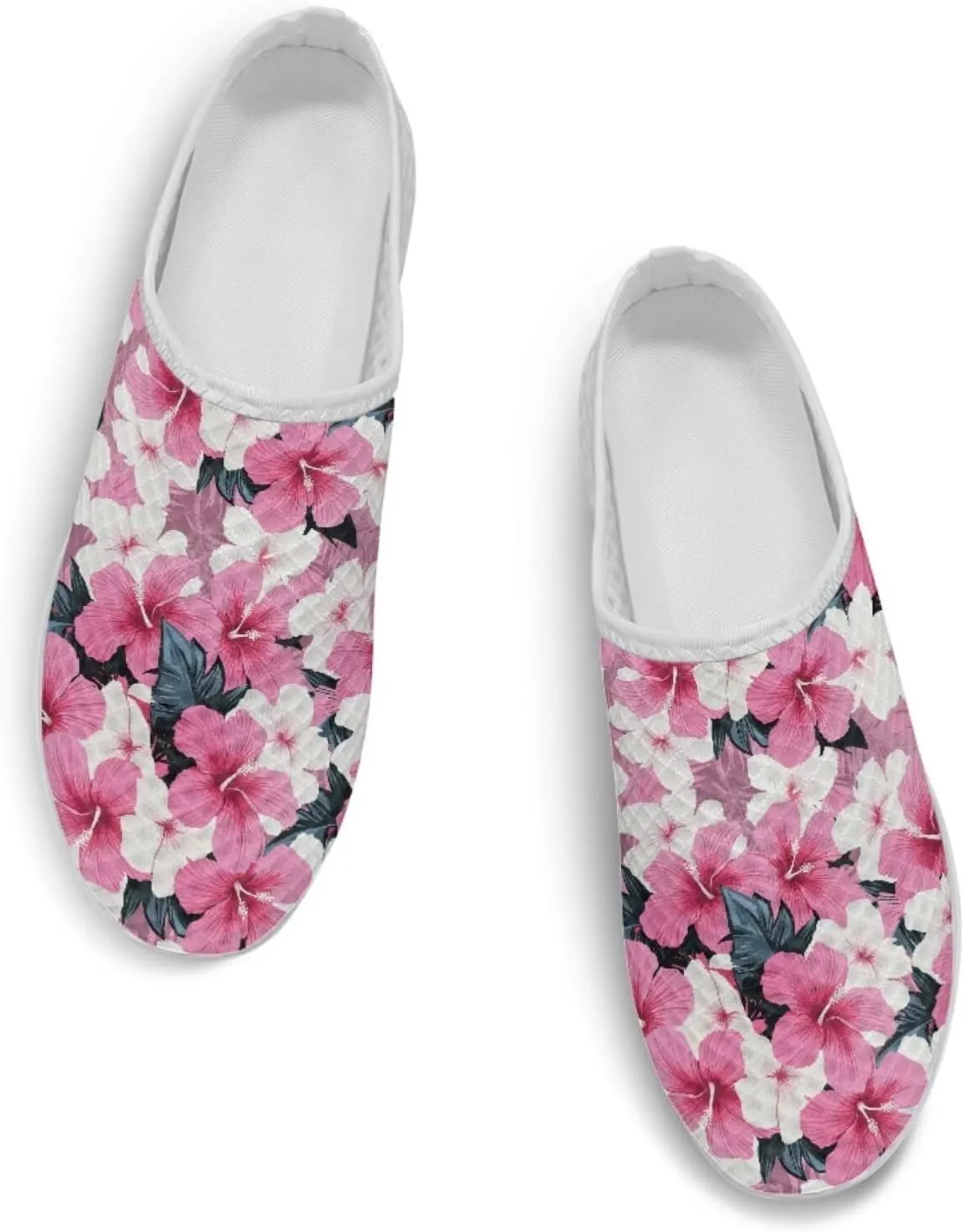 Tropical Flora Women's Arch Support Mule Garden Shoes Slip On Loafers Breathable Summer Barefoot Walking Flat