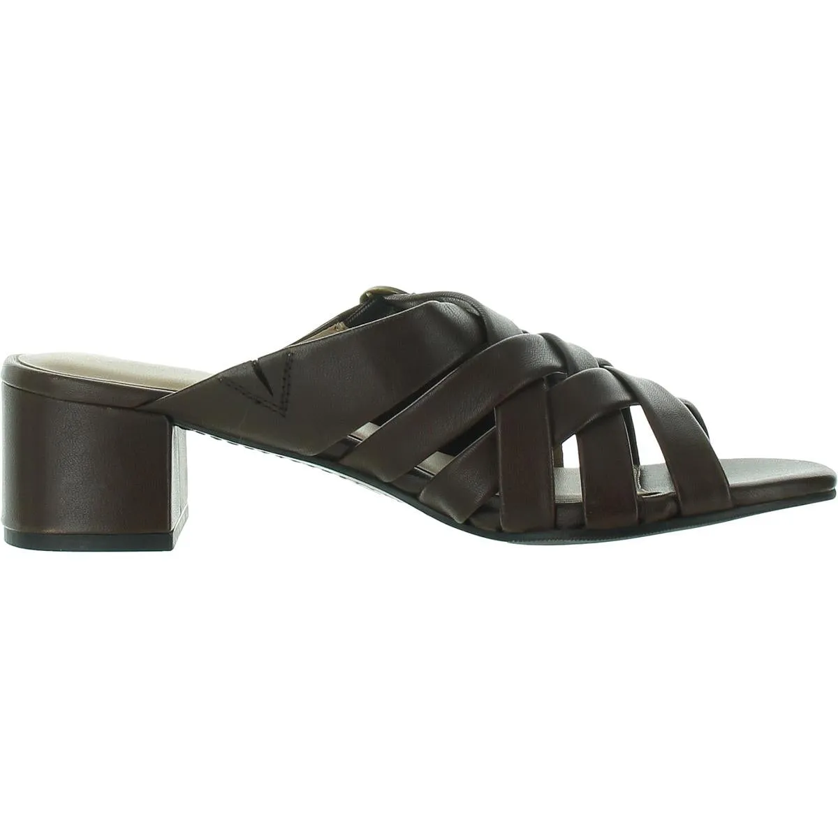Trotters Womens Woven Leather Mule Sandals