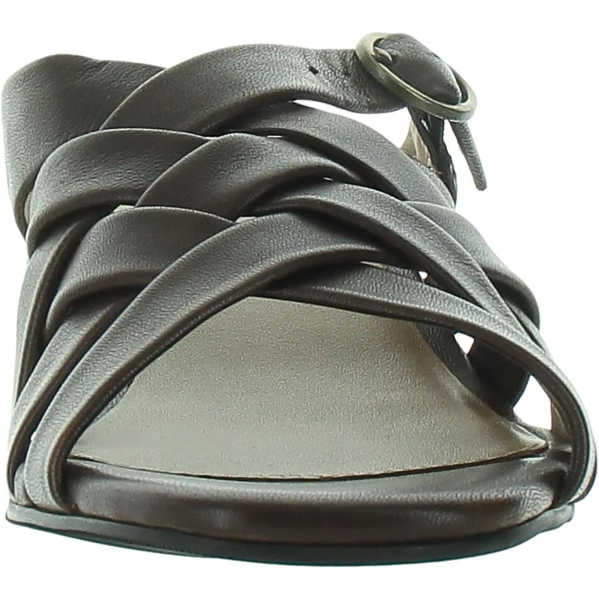 Trotters Womens Woven Leather Mule Sandals