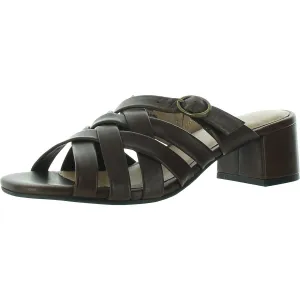 Trotters Womens Woven Leather Mule Sandals
