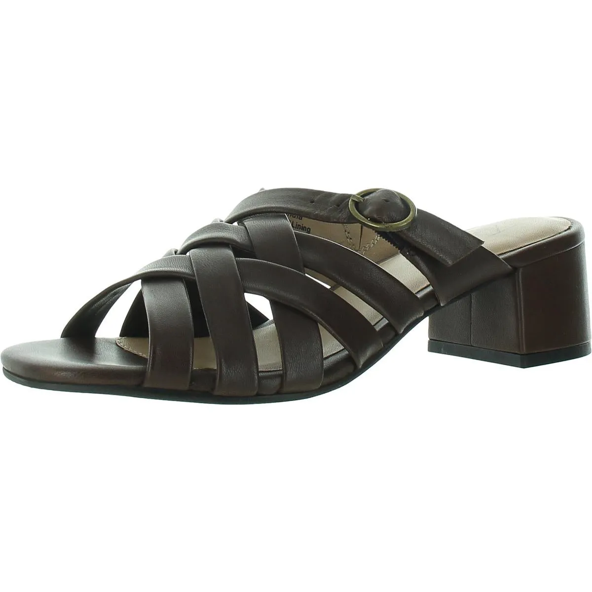 Trotters Womens Woven Leather Mule Sandals