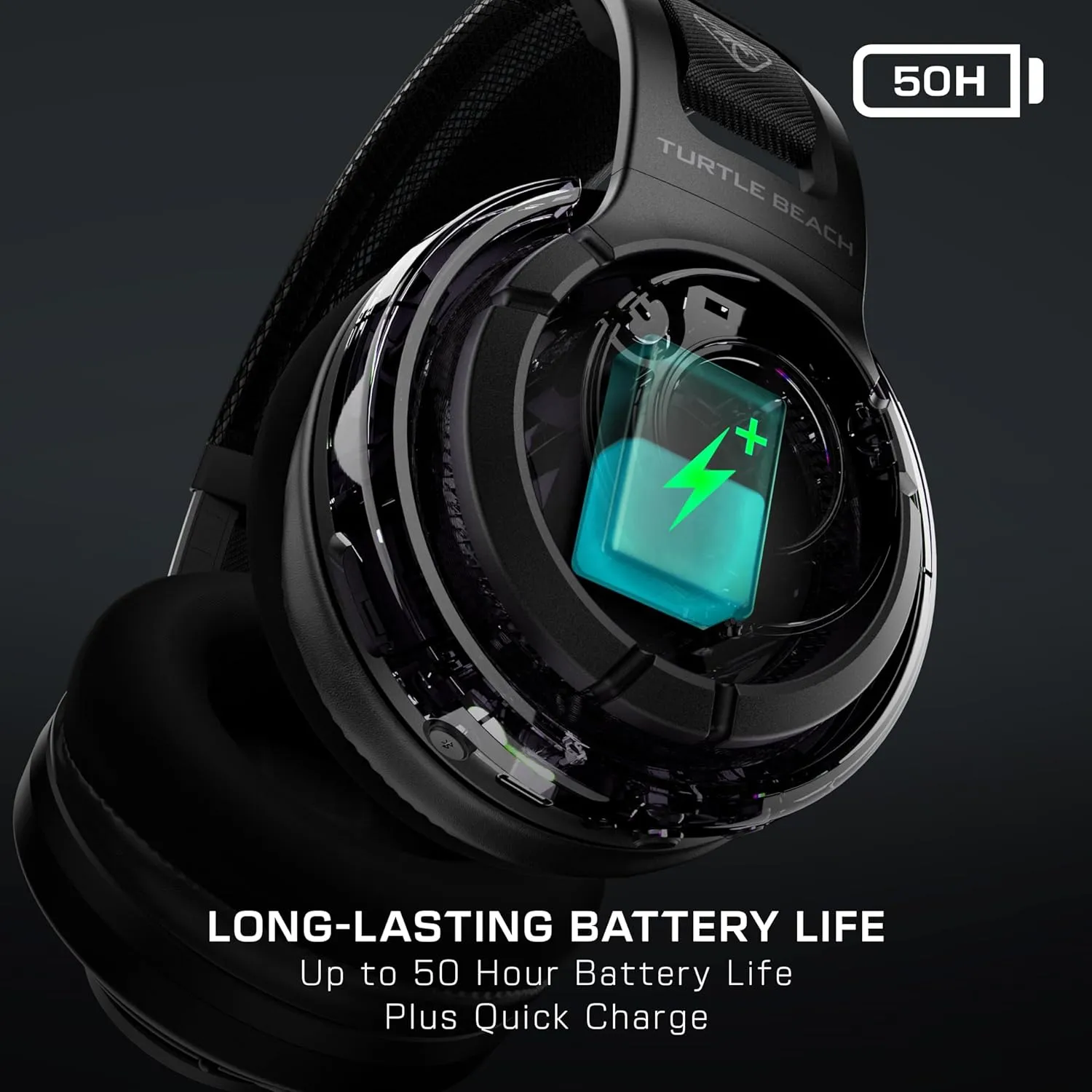 Turtle Beach Atlas Air Wireless Open Back PC Gaming Headset - PC, PS5, PS4, Mobile - 24-bit High-Fidelity Audio, Broadcast Grade Mic, Bluetooth, Floating Earcup, Memory Foam Cushions, 50-Hr Battery