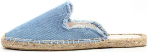 U-lite Women's Simple Mule Breathable Flat Espadrilles Shoes, Pure Color Mules