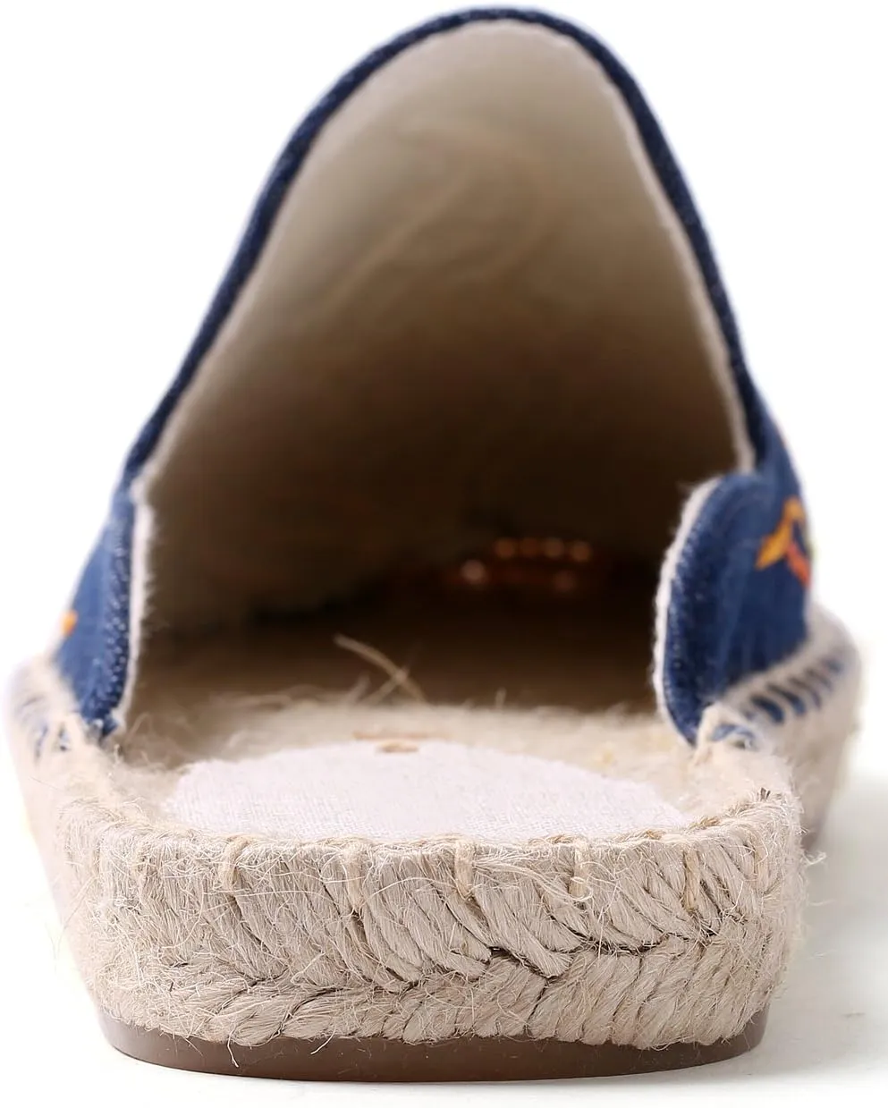 U-lite Women's Stylish Embroidery Flat Espadrilles Fancy Mule