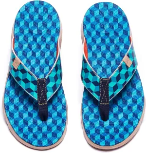 UIN Men's Flip Flops Thong Sandals Beach Summer Casual Art Painted Travel Comfort Slippers