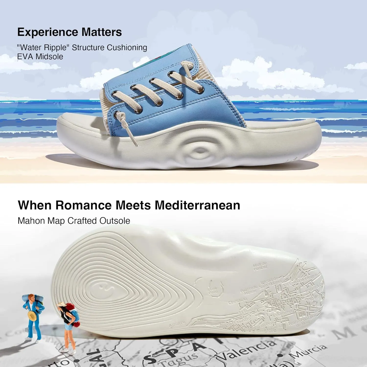 UIN Women's Summer Chunky Platform Slide Wedges Sandal Comfortable Art Travel Shoes Sitges Ⅲ