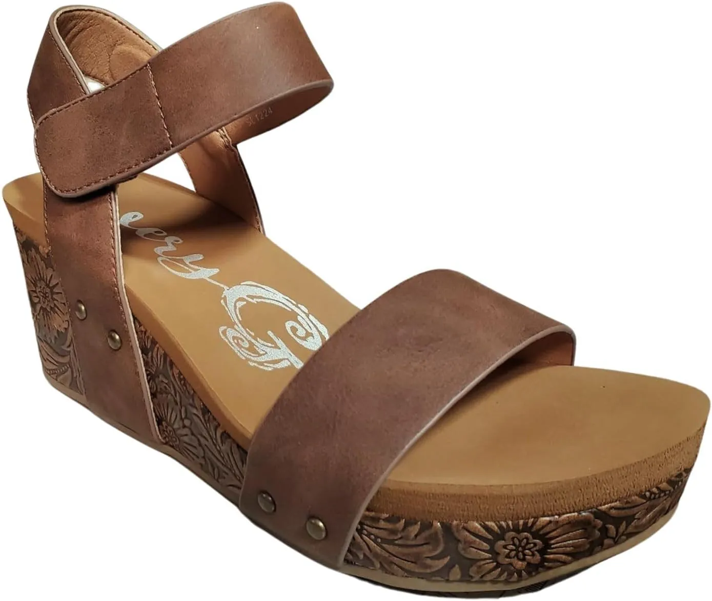 Very G Womens Devon Wedge Heel Platform Sandal
