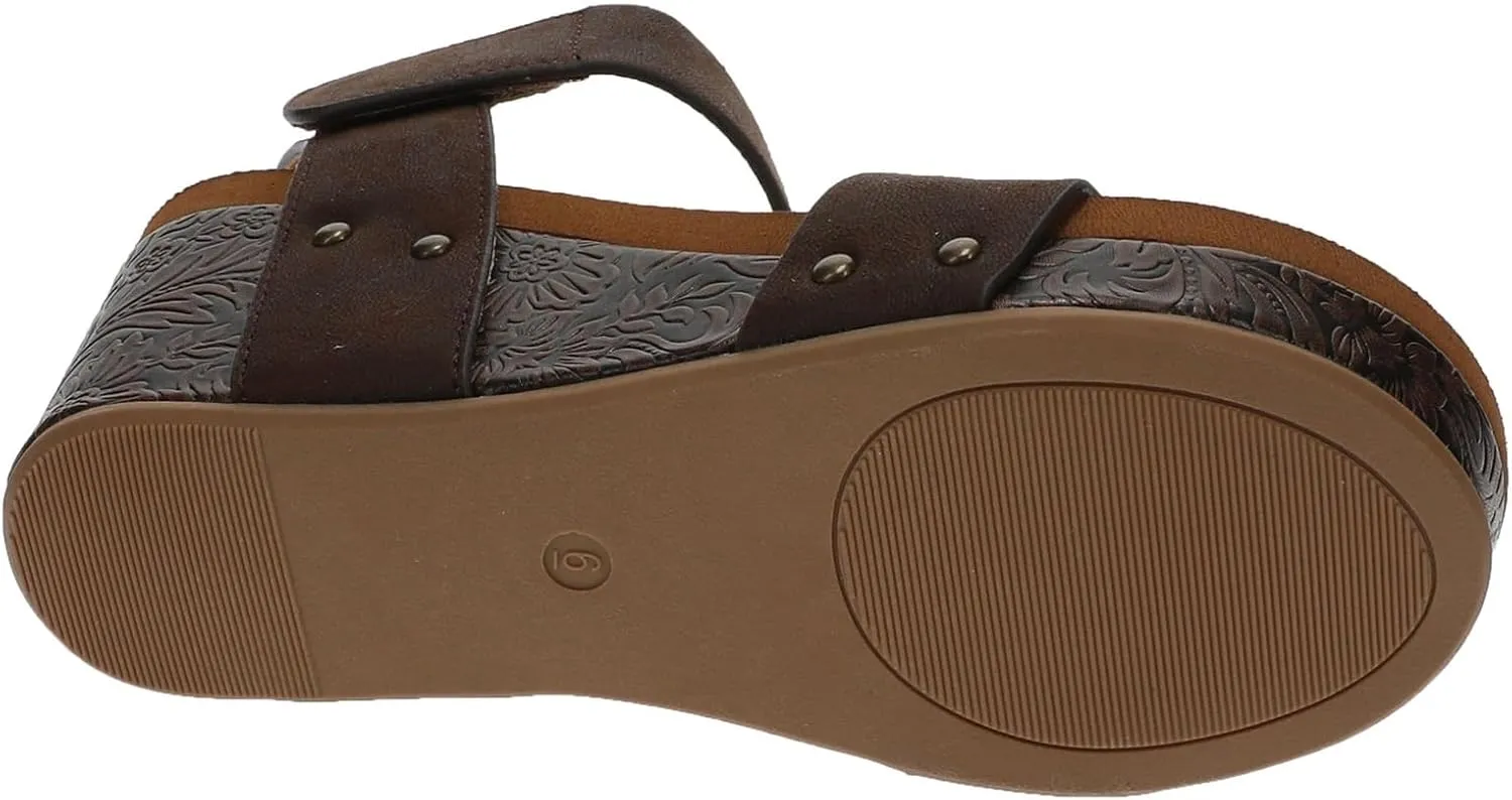 Very G Womens Devon Wedge Heel Platform Sandal