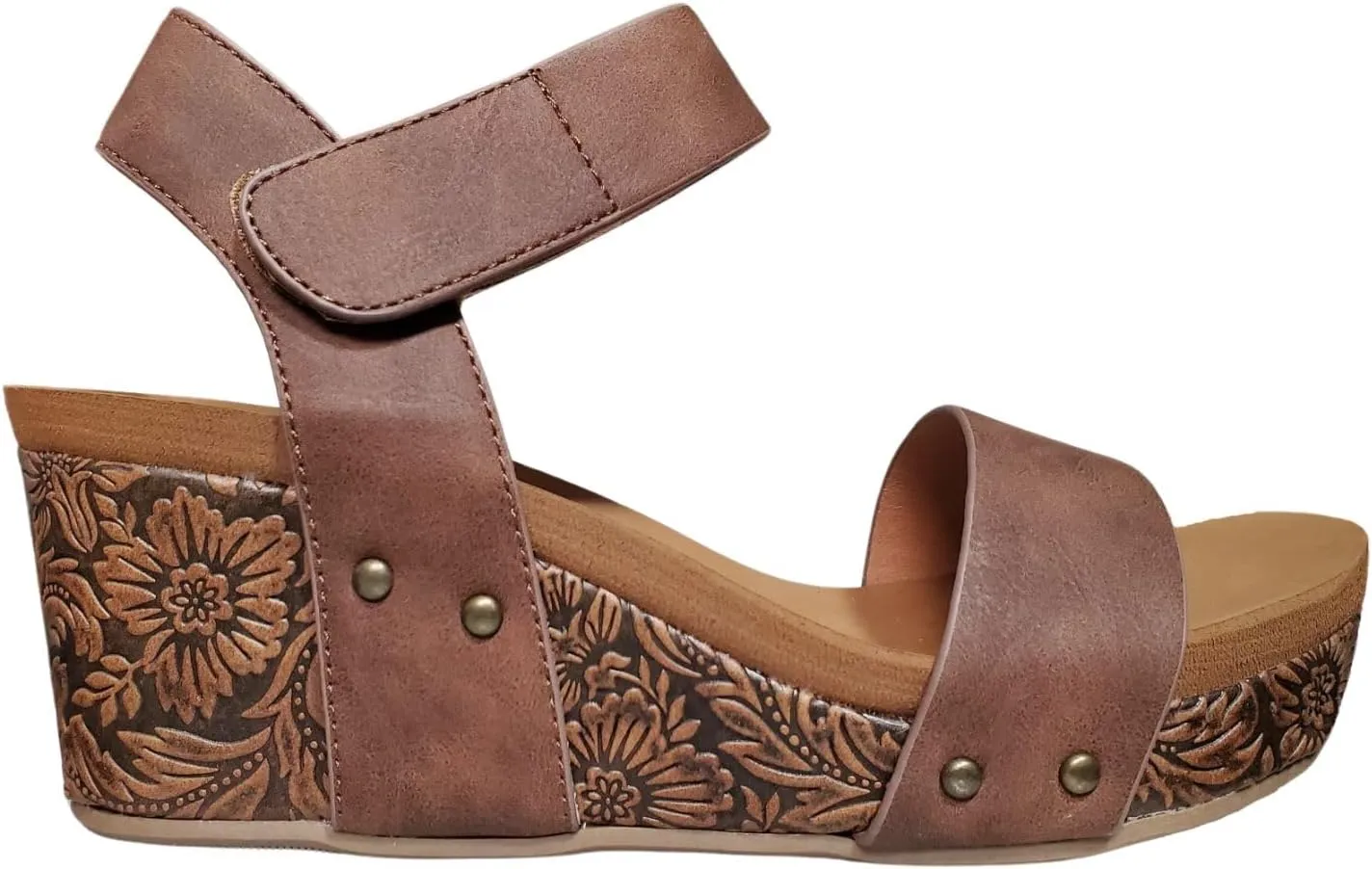 Very G Womens Devon Wedge Heel Platform Sandal