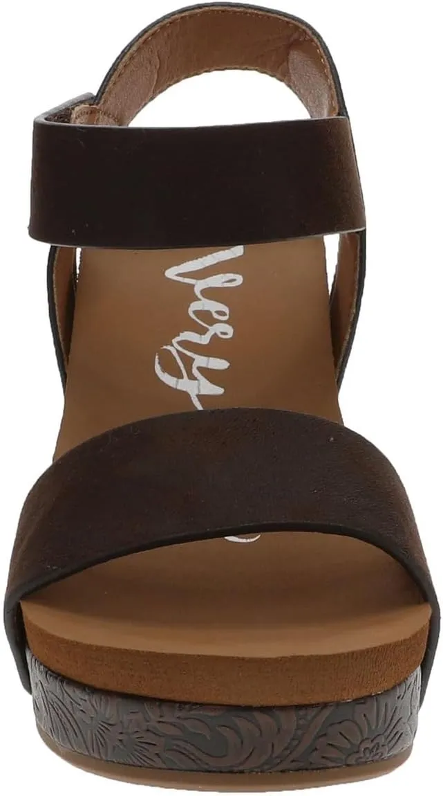 Very G Womens Devon Wedge Heel Platform Sandal