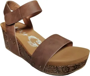 Very G Womens Devon Wedge Heel Platform Sandal