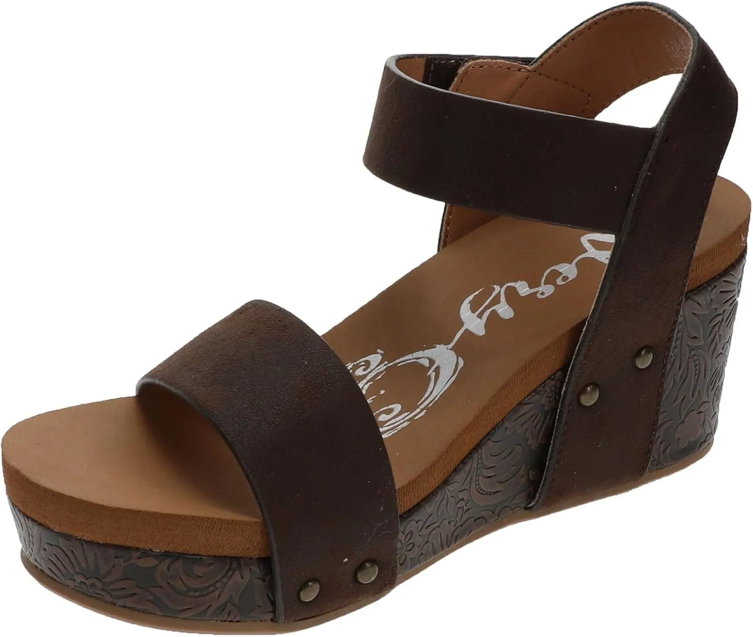 Very G Womens Devon Wedge Heel Platform Sandal