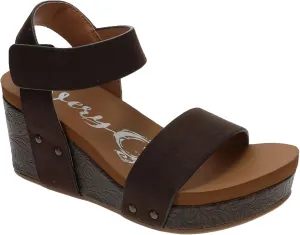 Very G Womens Devon Wedge Heel Platform Sandal