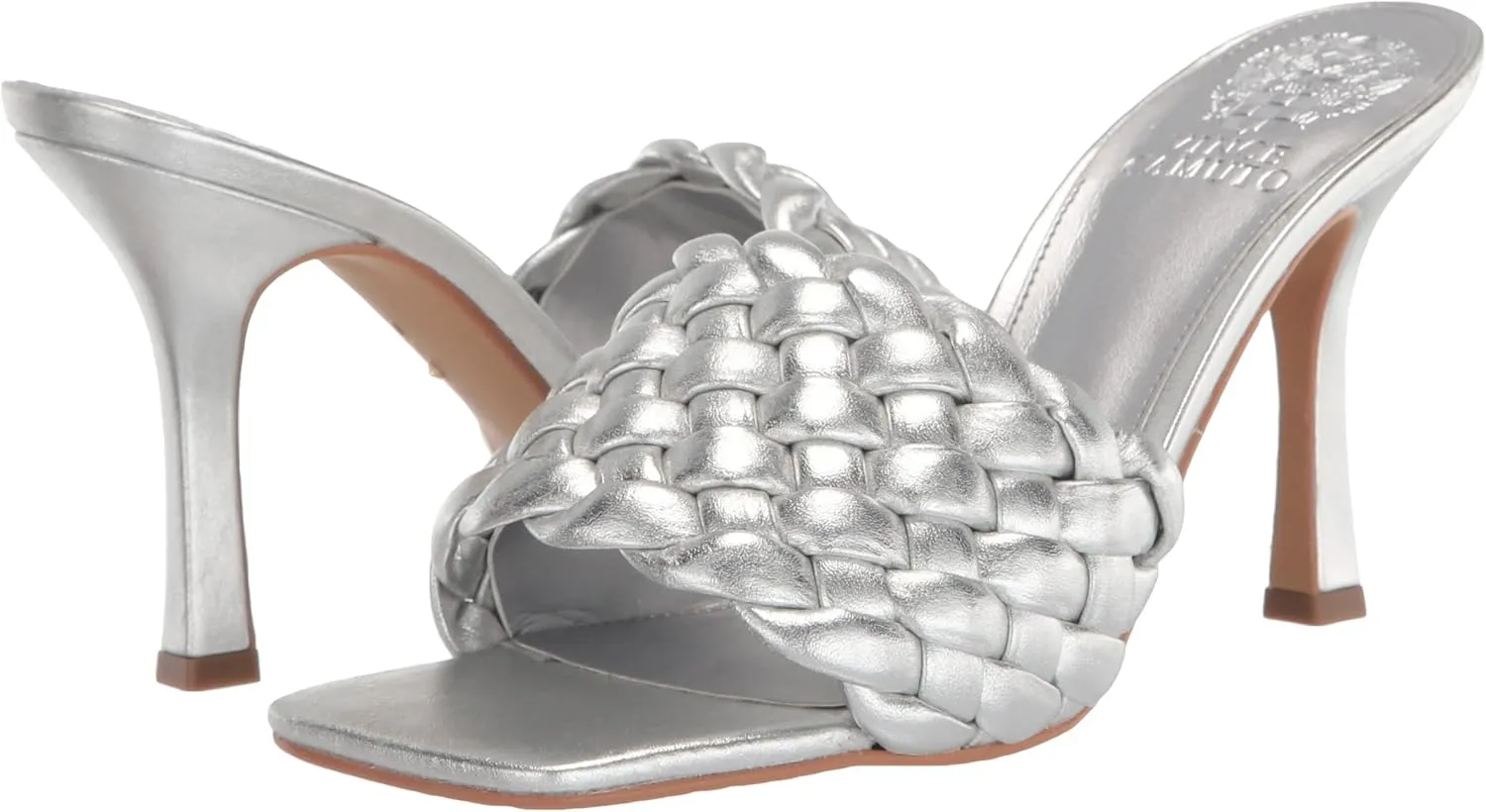 Vince Camuto Women's Brinela Woven High Heel Mule Heeled Sandal