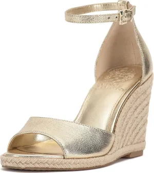Vince Camuto Women's Felyn Wedge Sandal, Egyptian Gold, 8.5