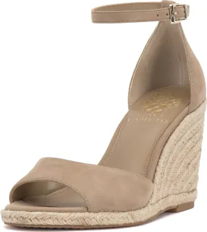 Vince Camuto Women's Felyn Wedge Sandal, Tortilla Suede, 7