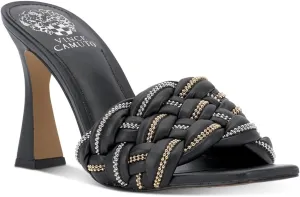 Vince Camuto Women's Footwear Rayley Crystal Woven Mule Heeled Sandal