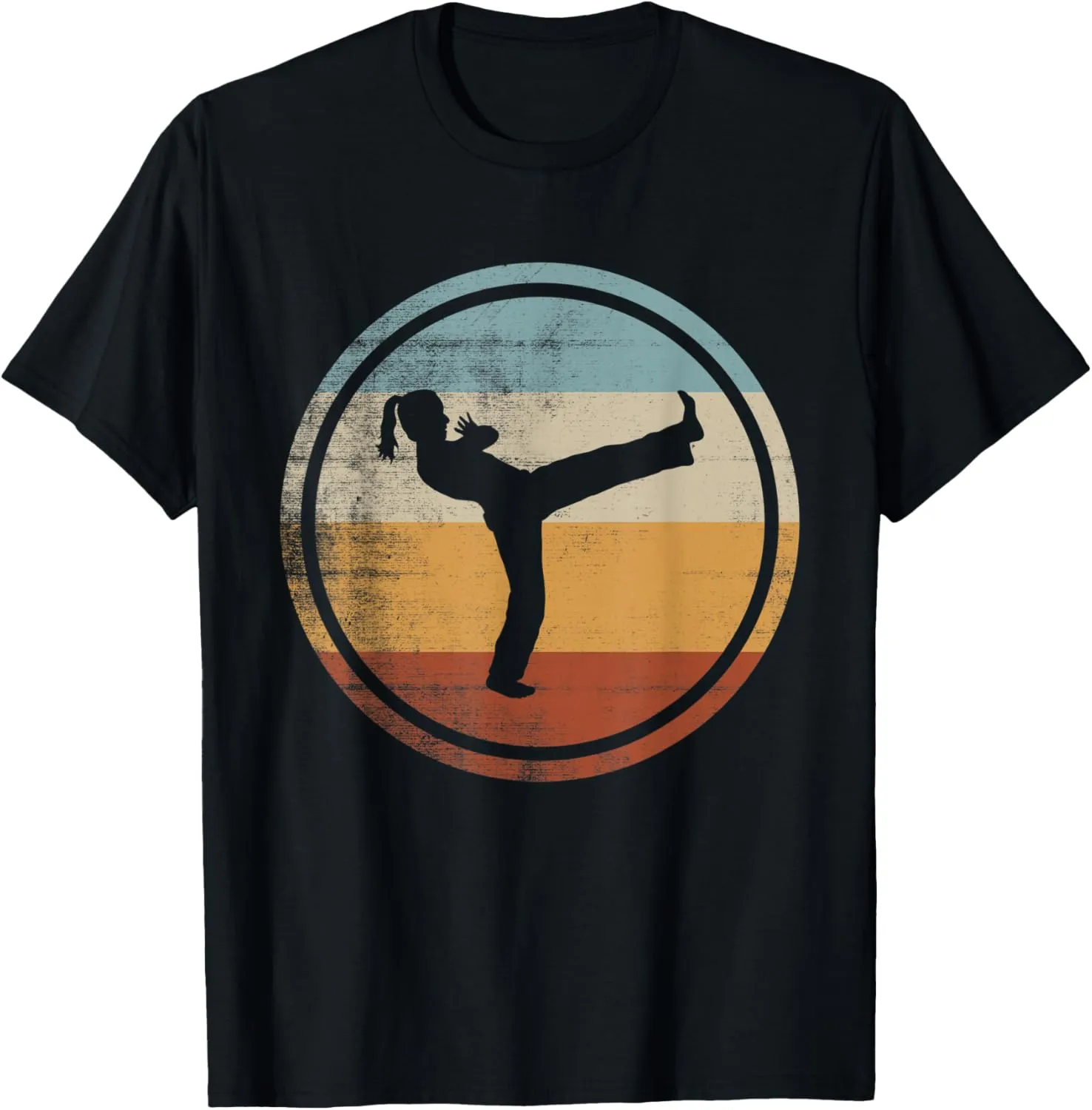 Vintage Design Female Capoeira Fighter Trainer Capoeira T-Shirt