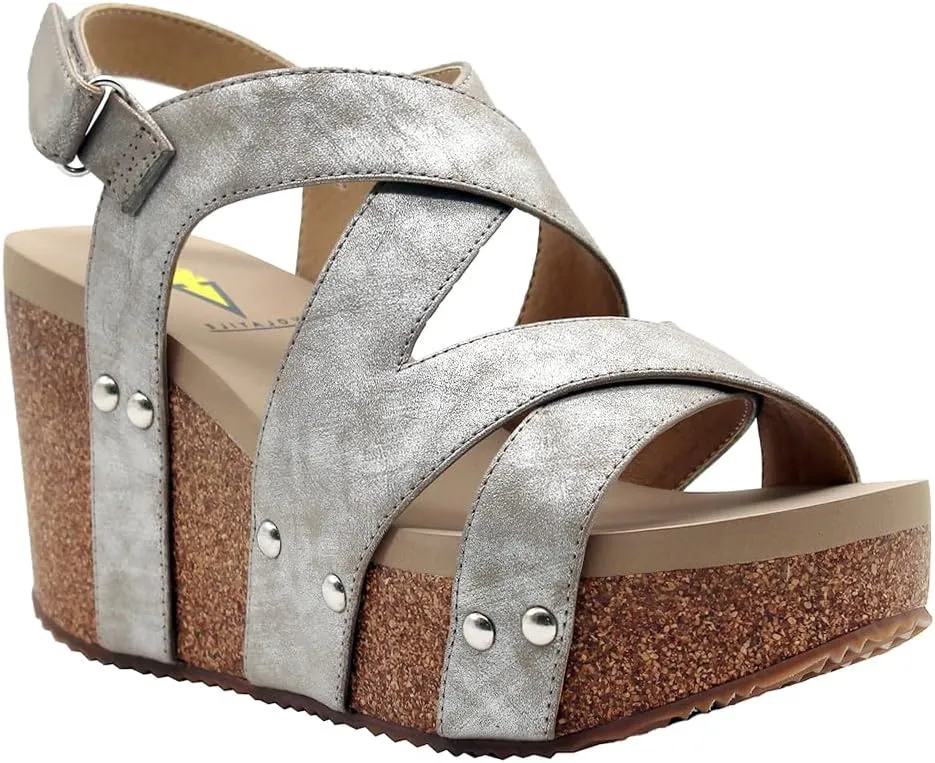 VOLATILE Womens Tory Casual Sandals Casual High Heel 3" & Up