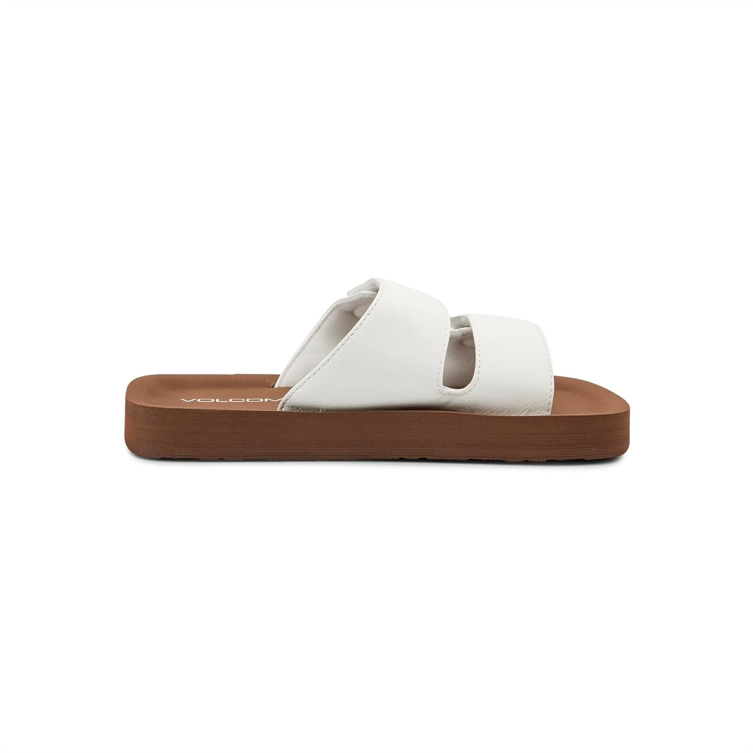 Volcom Women's Squared Platform Velcro Strap Slide Sandal