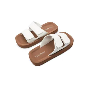 Volcom Women's Squared Platform Velcro Strap Slide Sandal