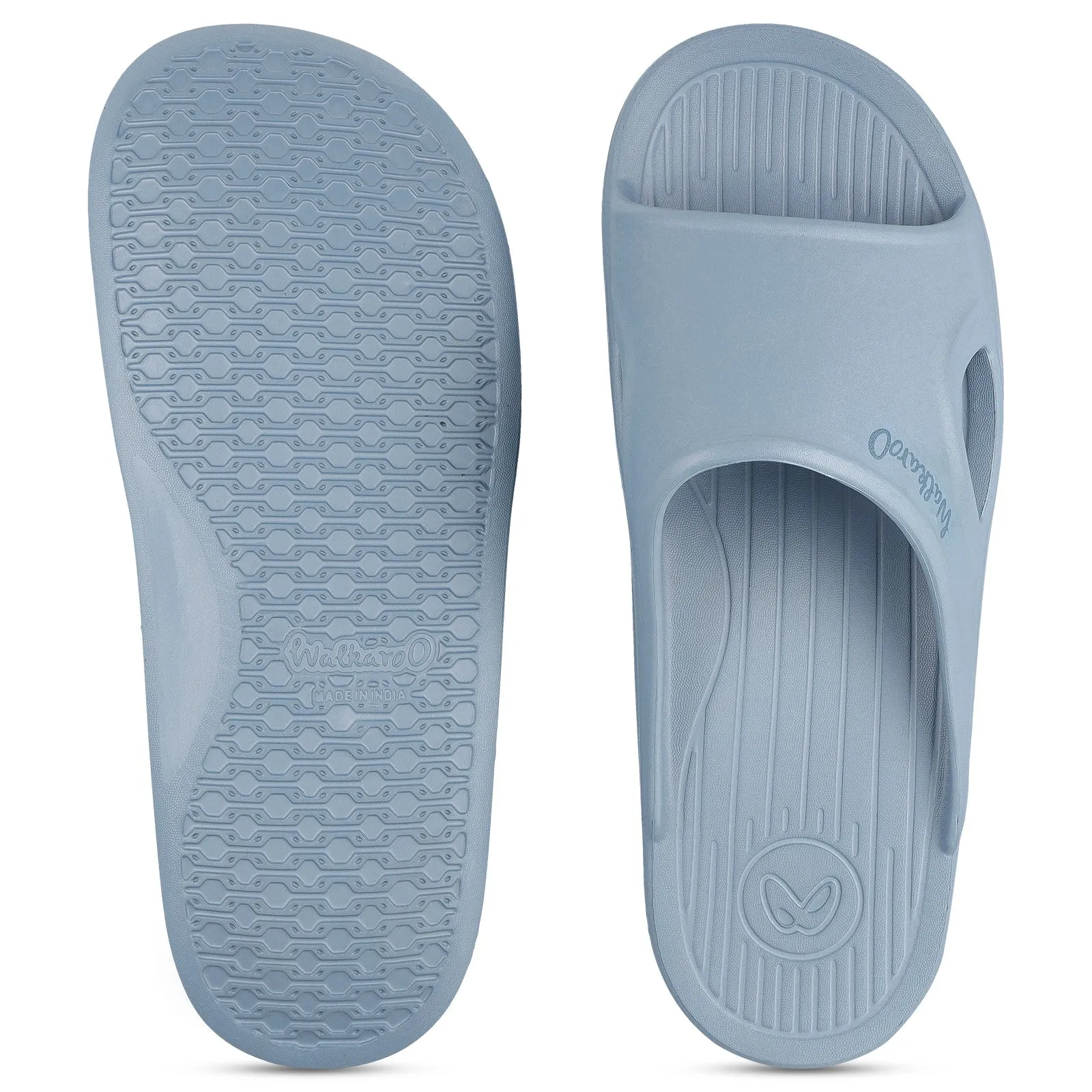 Walkaroo Men's Slider - WC4842 Aqua Blue