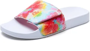 WateLves Girls & Boys Slide Sandals Kids Summer Slippers Slip On for Outdoor Beach Pool Shower (Little Kid/Big Kid)