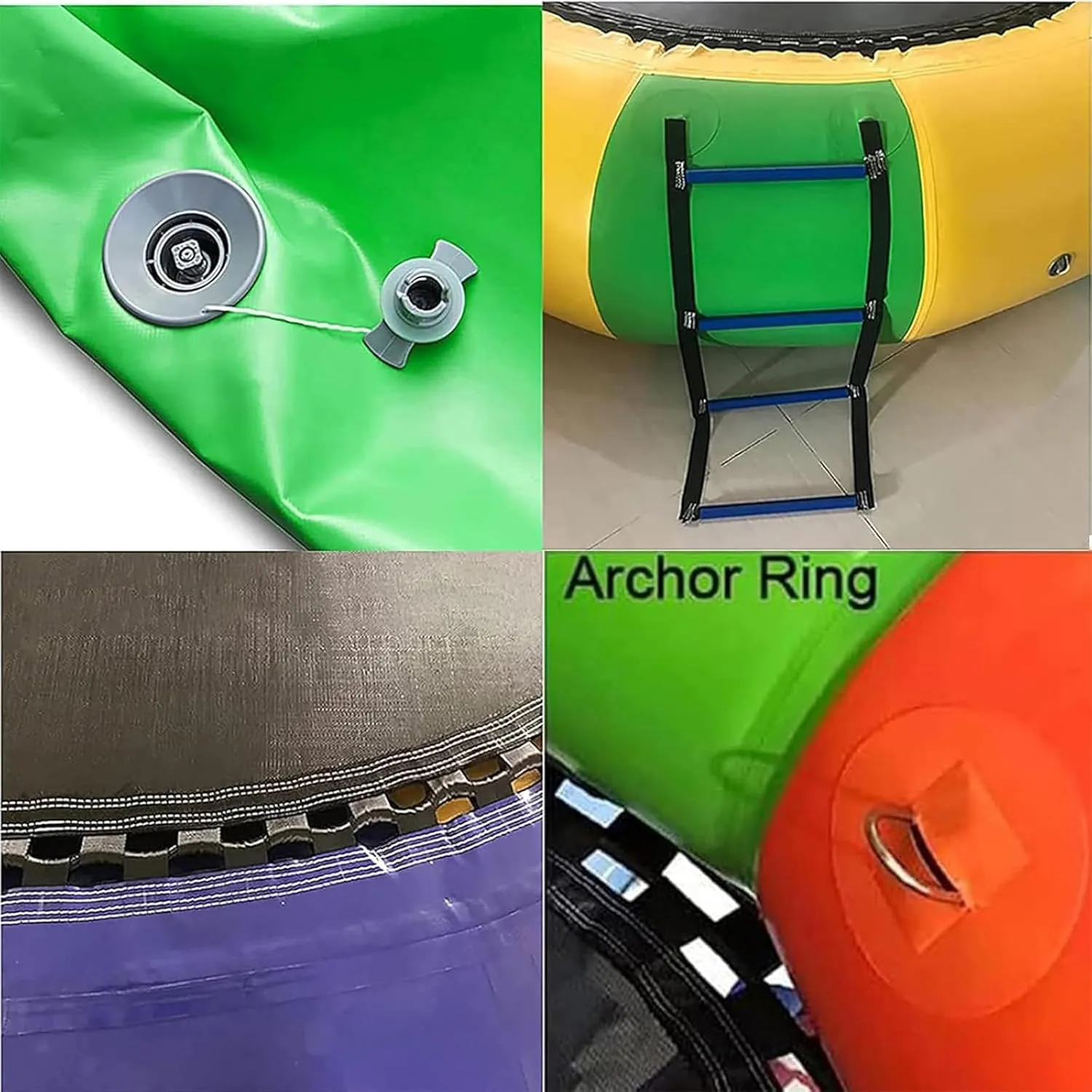 Water Trampoline Park, Portable Bounce Swim Platform/Inflatable Bounce Swimming Jumper Platform with Slide/Tube and Diving Pillow Bag,Water Float Jumper for Adults and Kids