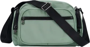 WATERFLY Multiple Pockets Crossbody Bags: 6L Large Nylon Purses 2025 - Travel Shoulder Cross Body Purse for Women Men