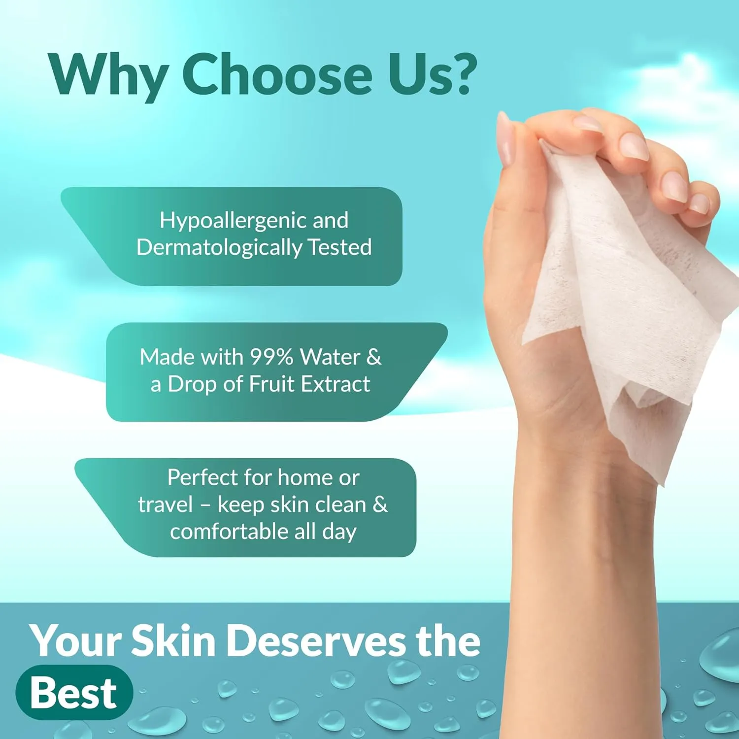 Wet Wipes (840 Total Wipes) Gentle for Babies and Makeup Removal, Purified Water, Hypoallergenic & Safe for Sensitive Skin - Unscented Wet Wipes-12 Flip-Top Packs