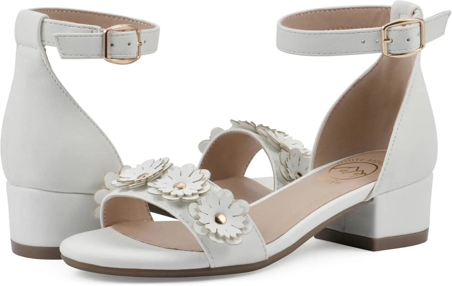 WHITE MOUNTAIN Kids Emerge Mini-Heeled Floral Sandal