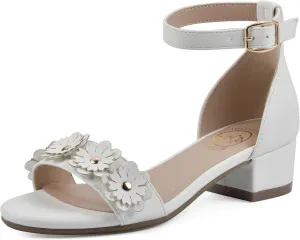 WHITE MOUNTAIN Kids Emerge Mini-Heeled Floral Sandal